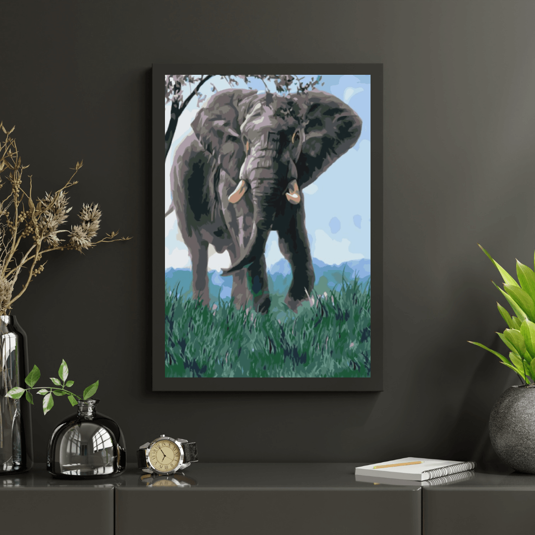 Diamantmaleri - Elefant i naturen - SEOS®