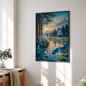 Diamantmaleri - Lotusdammens opvågnen