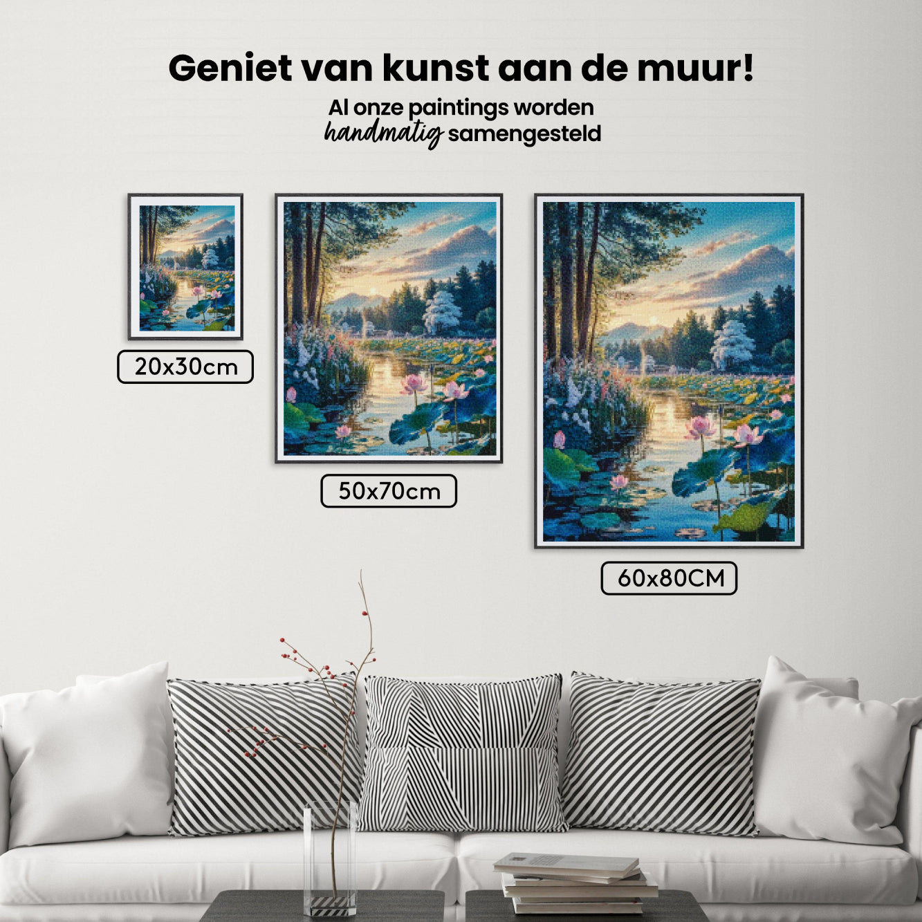 Diamantmaleri - Lotusdammens opvågnen