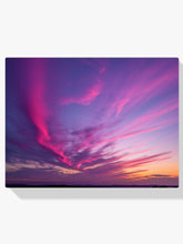 Diamantmaleri - Lilla og lyserøde skyer ved solnedgang