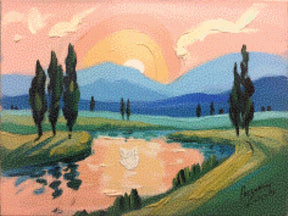 Diamantmaling - Ferskenmalede aftener