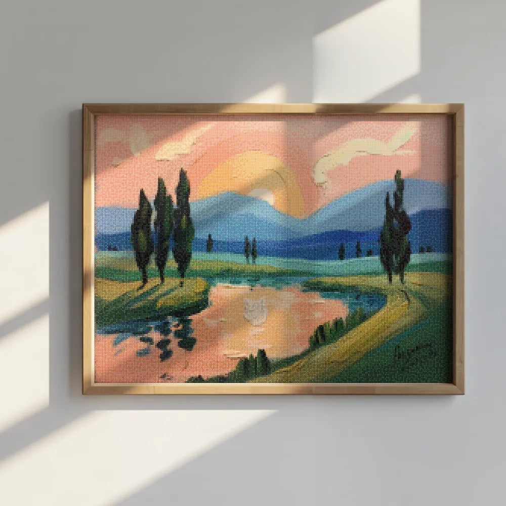 Diamantmaling - Ferskenmalede aftener