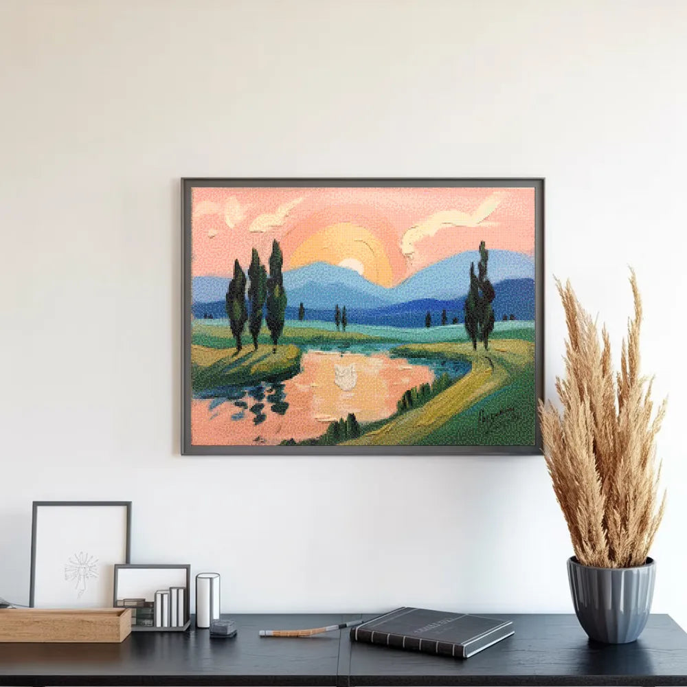 Diamantmaling - Ferskenmalede aftener