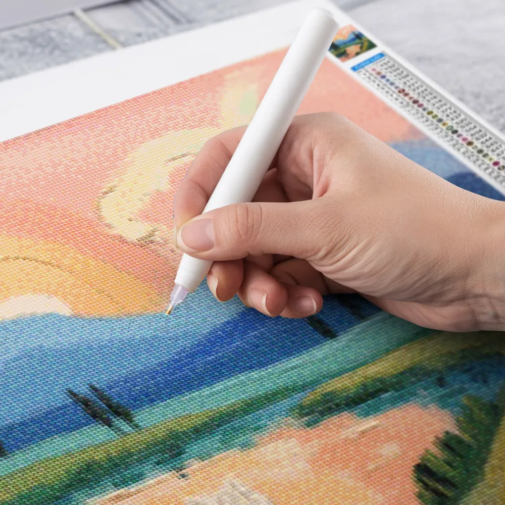 Diamantmaling - Ferskenmalede aftener