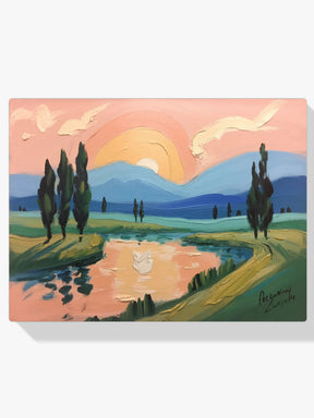 Diamantmaling - Ferskenmalede aftener