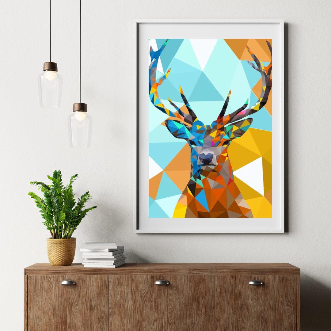 Diamantmaling - Polygon Hjortehoved 1 - SEOS®