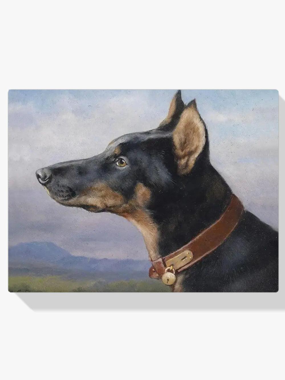 Diamantmaleri - Portræt af en dobermann