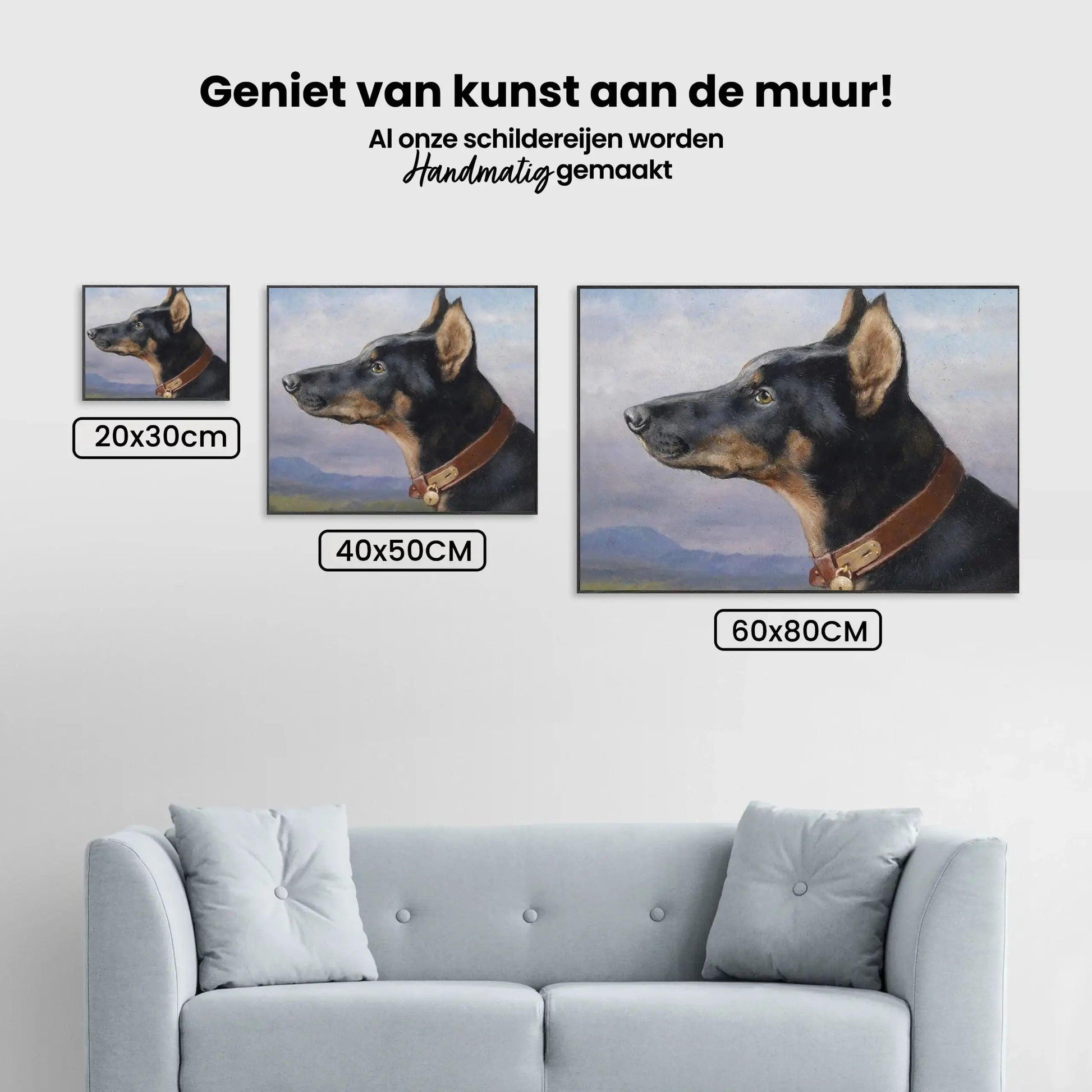 Diamantmaleri - Portræt af en dobermann