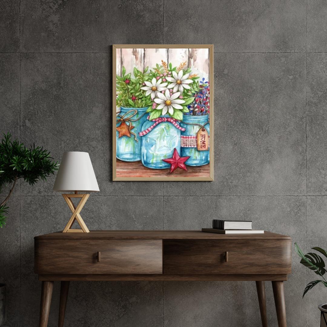 Diamantmaling - Krukker med blomster og stjerner - SEOS Shop ®