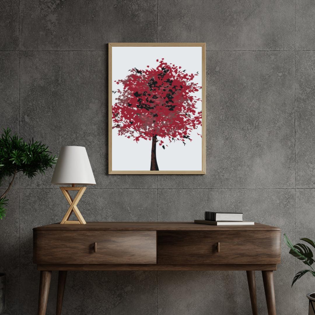 Diamantmaleri - Rødt træ - SEOS Shop ®