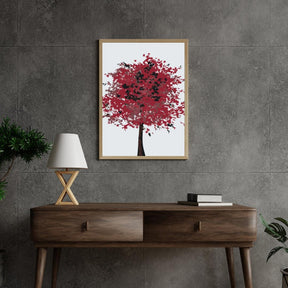 Diamantmaleri - Rødt træ - SEOS Shop ®