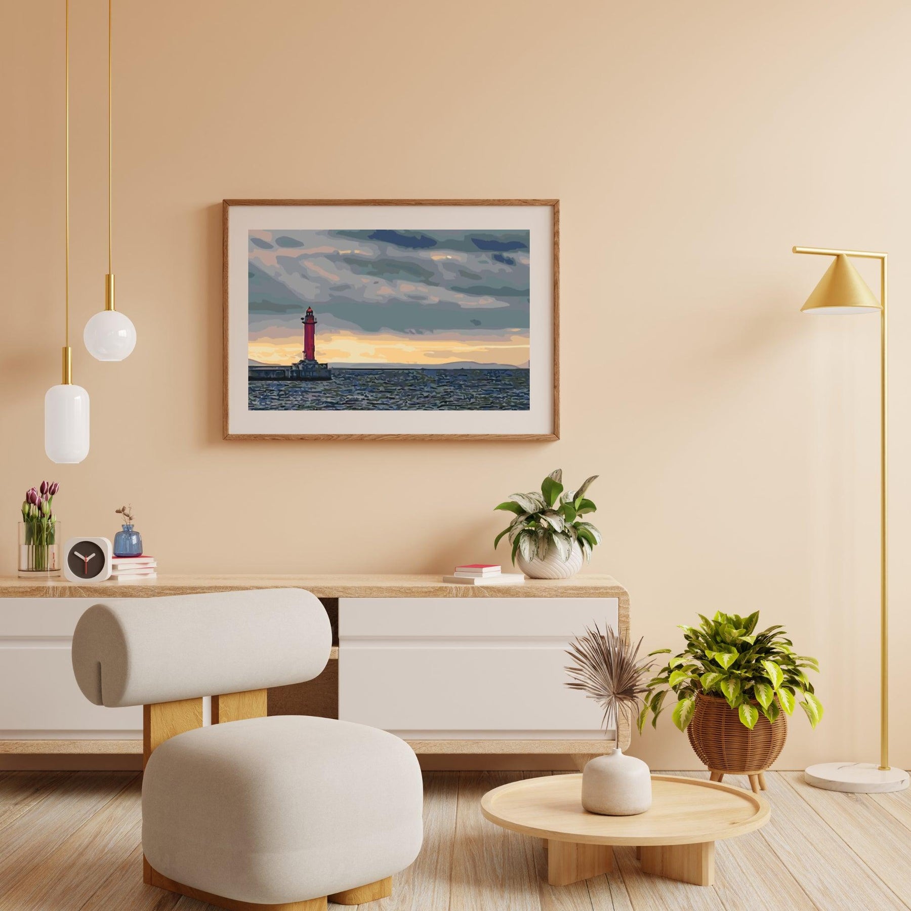 Diamantmaleri - Rødt fyrtårn - SEOS Shop ®