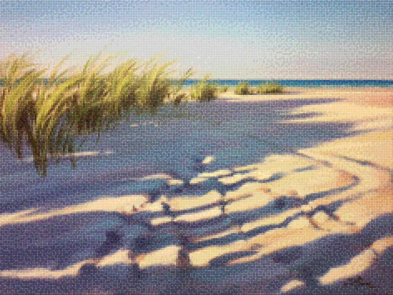 Diamantmaling - Skygger i sand