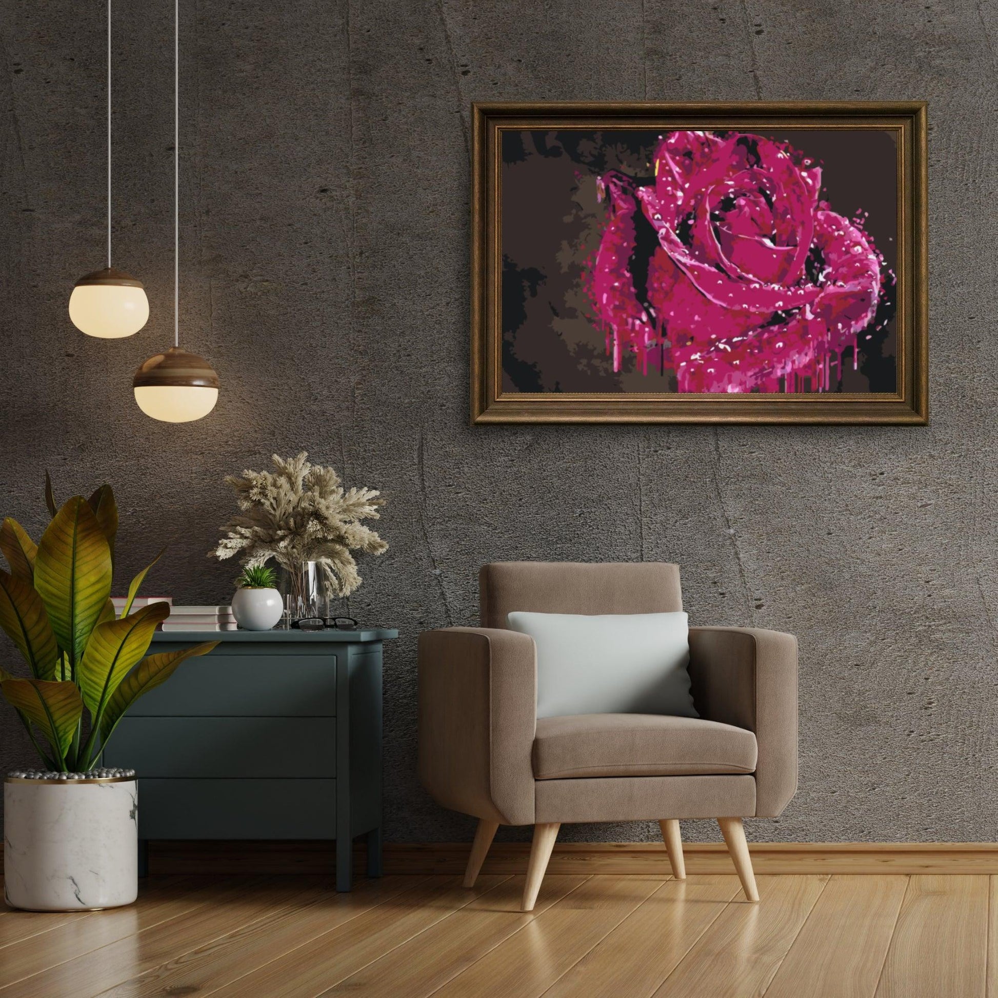 Diamantmaleri - Dekorativ rose - SEOS Shop ®