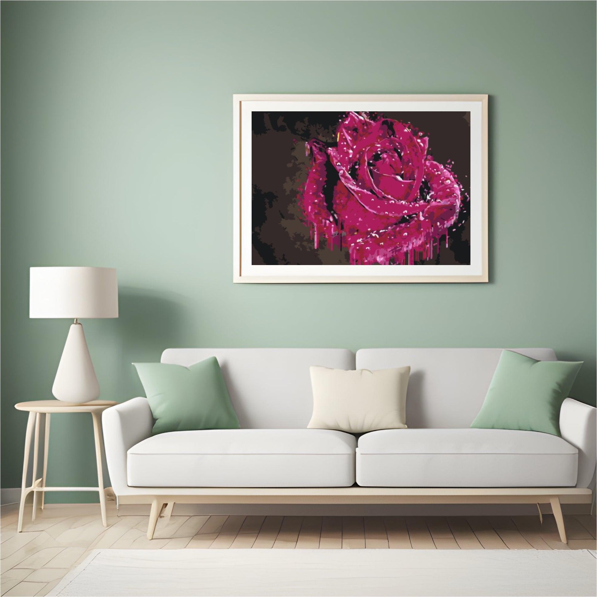 Diamantmaleri - Dekorativ rose - SEOS Shop ®