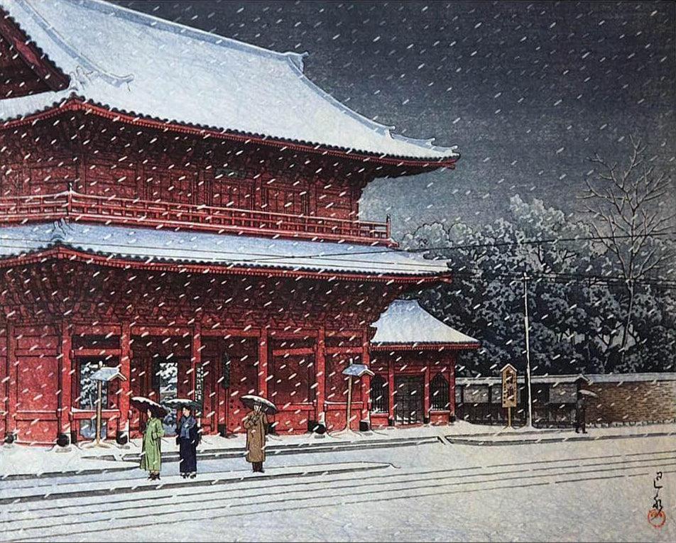 Diamantmaleri - Sne over Zojoji-templet - SEOS Shop ®