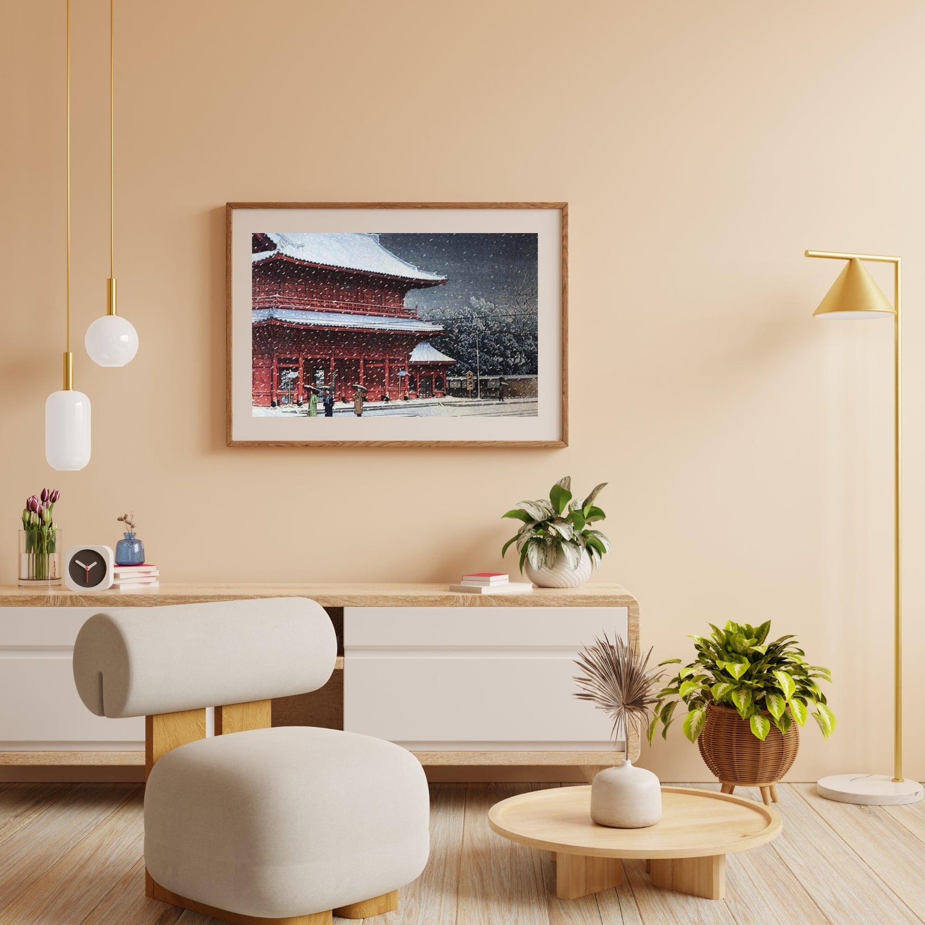 Diamantmaleri - Sne over Zojoji-templet - SEOS Shop ®