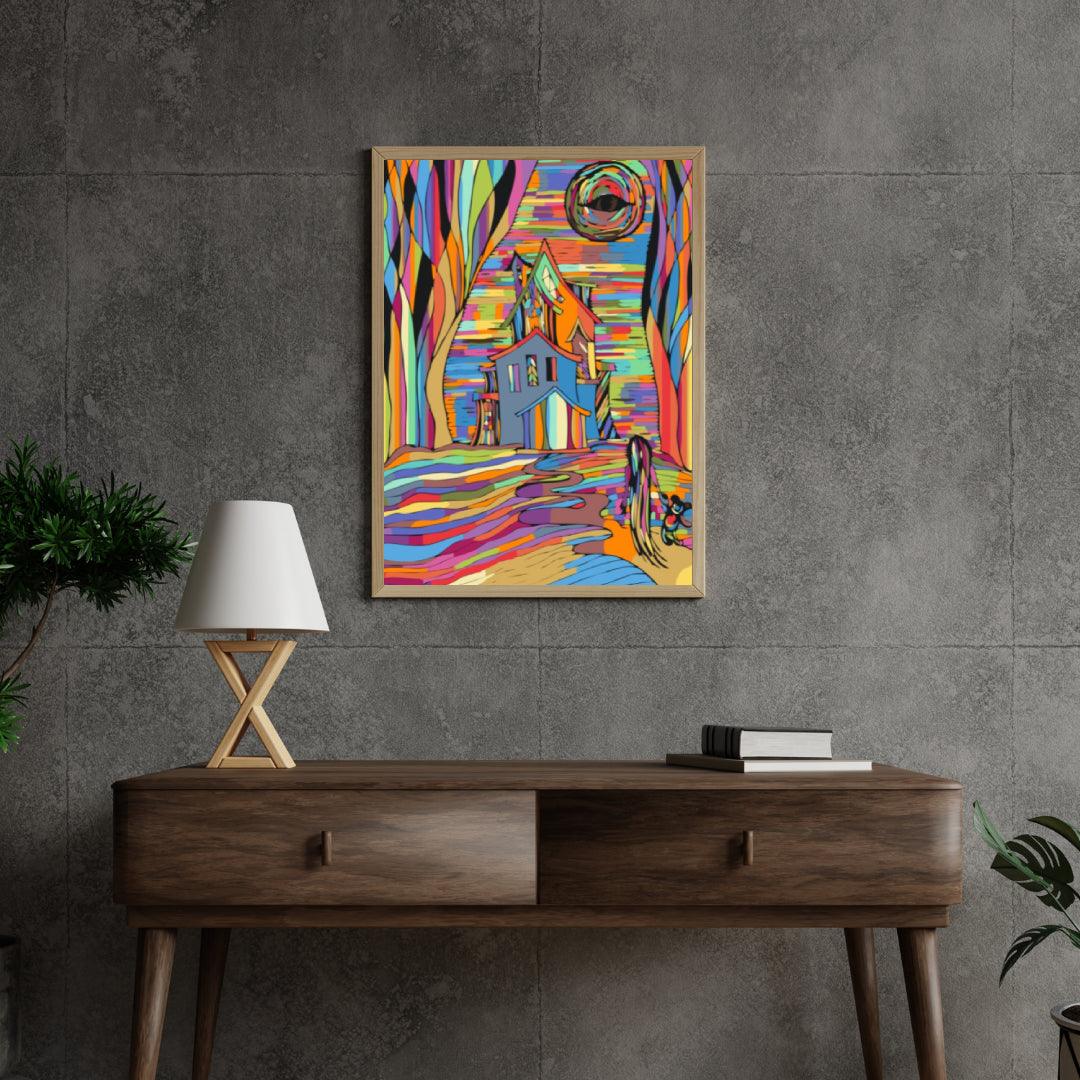 Diamantmaleri - Uhyggeligt farverigt hus - SEOS Shop ®