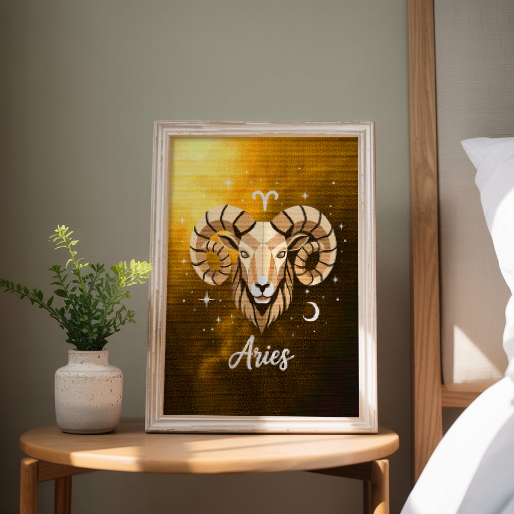 Diamantmaleri - Stjernetegn - Vædderen