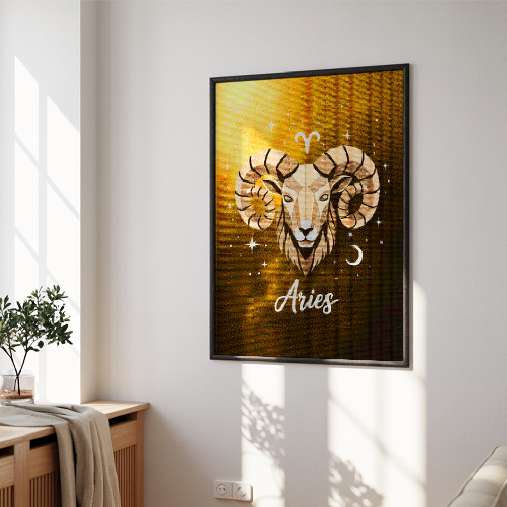 Diamantmaleri - Stjernetegn - Vædderen