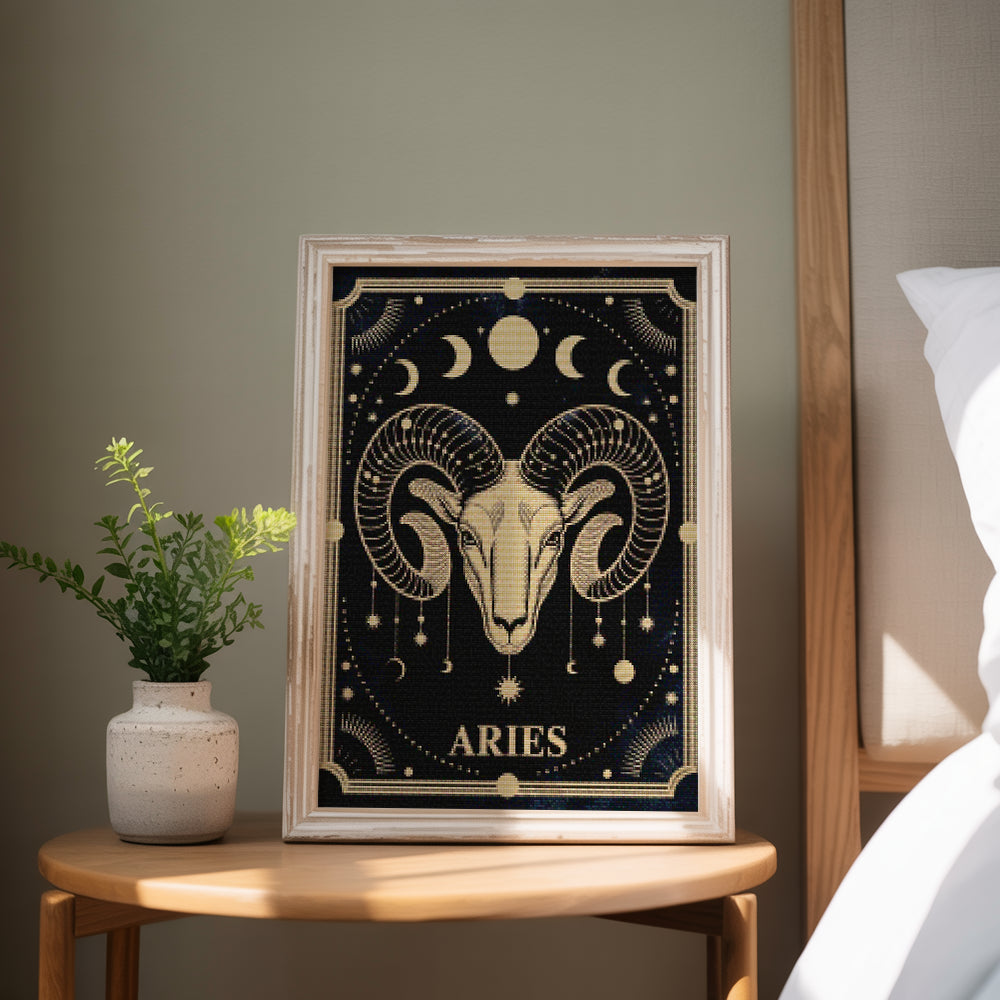 Diamantmaleri - Stjernetegn - Vædderen