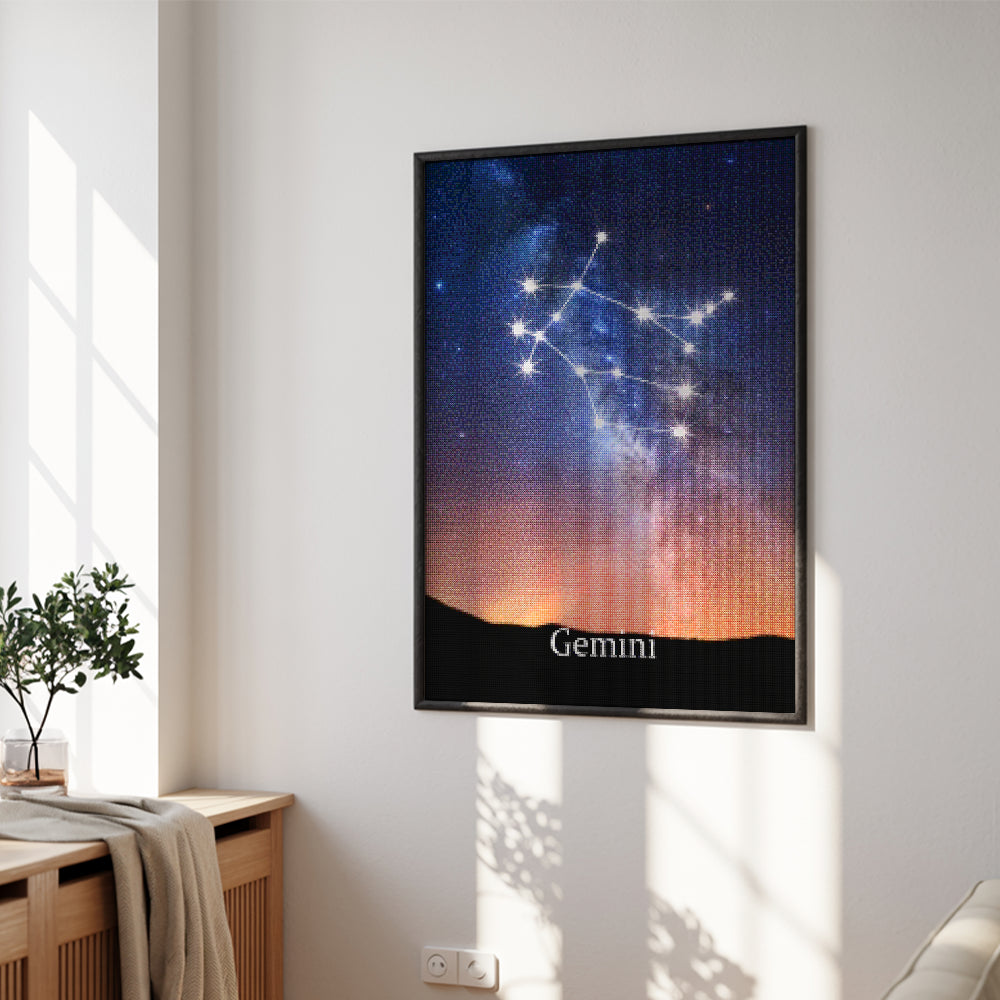 Diamantmaleri - Stjernetegn - Tvillingerne