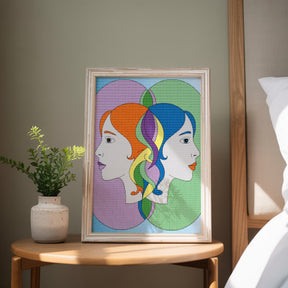 Diamantmaleri - Stjernetegn - Tvillingerne