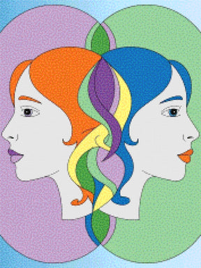 Diamantmaleri - Stjernetegn - Tvillingerne