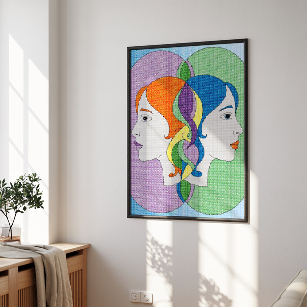 Diamantmaleri - Stjernetegn - Tvillingerne