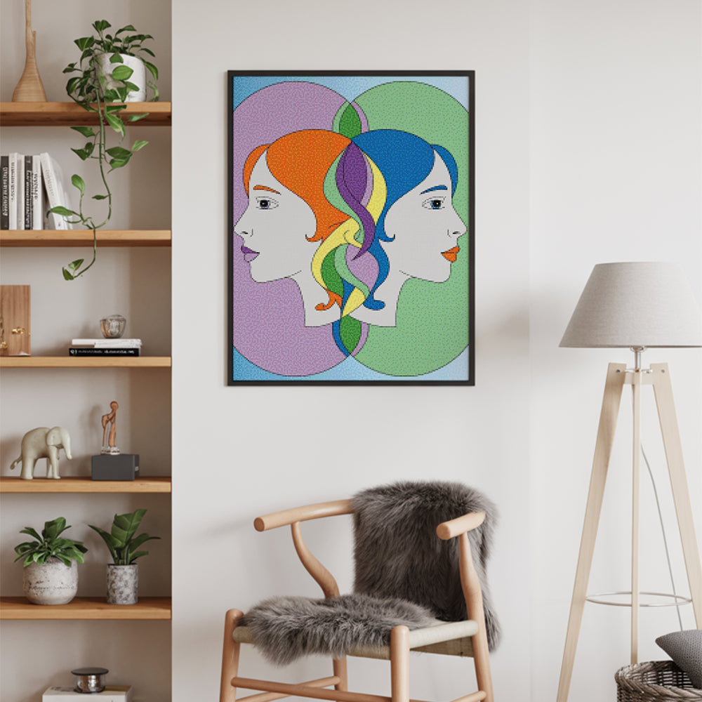 Diamantmaleri - Stjernetegn - Tvillingerne