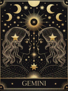 Diamantmaleri - Stjernetegn - Tvillingerne