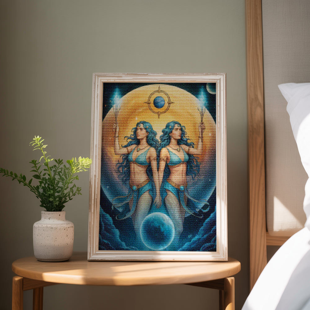 Diamantmaleri - Stjernetegn - Tvillingerne