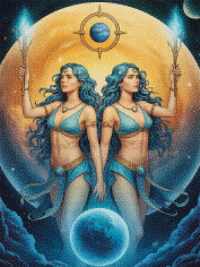 Diamantmaleri - Stjernetegn - Tvillingerne