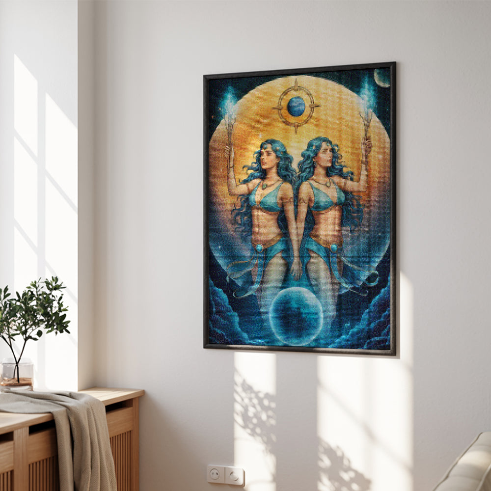 Diamantmaleri - Stjernetegn - Tvillingerne