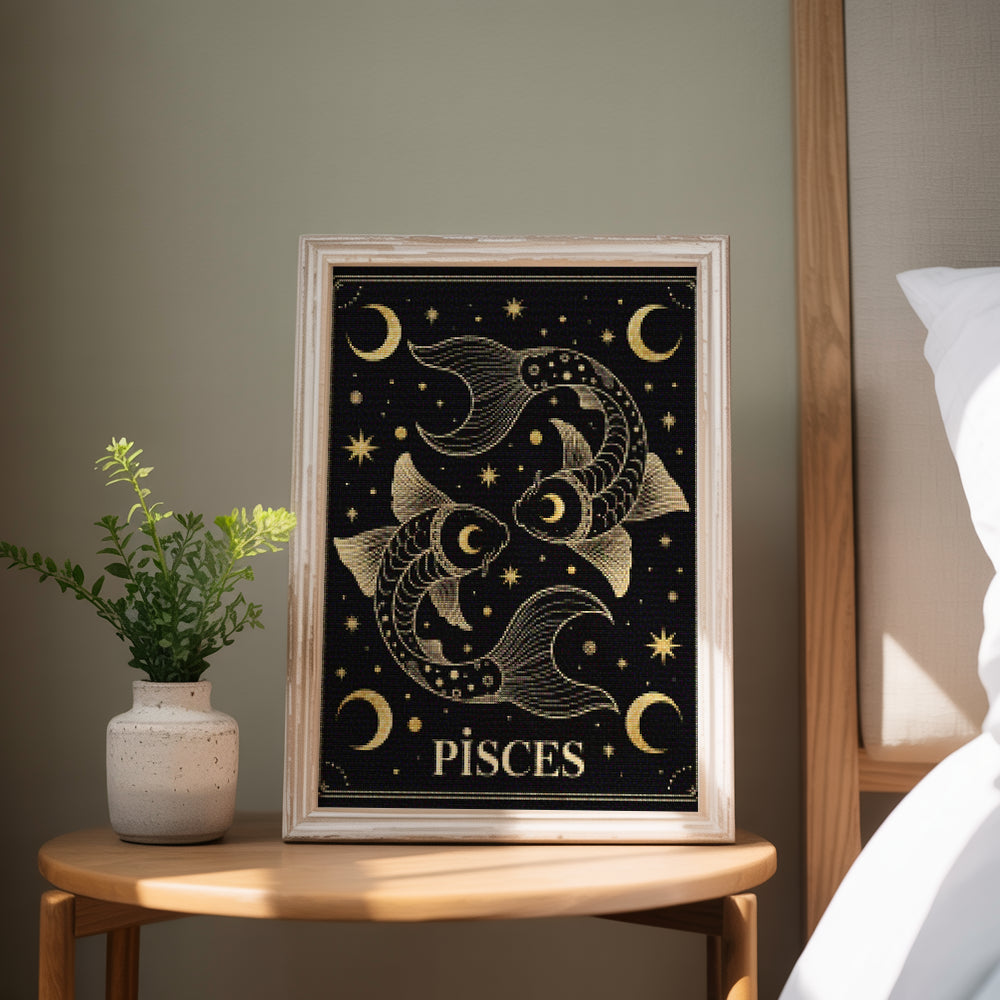 Diamantmaleri - Stjernetegn - Fiskene