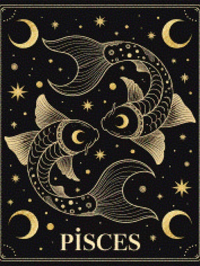 Diamantmaleri - Stjernetegn - Fiskene