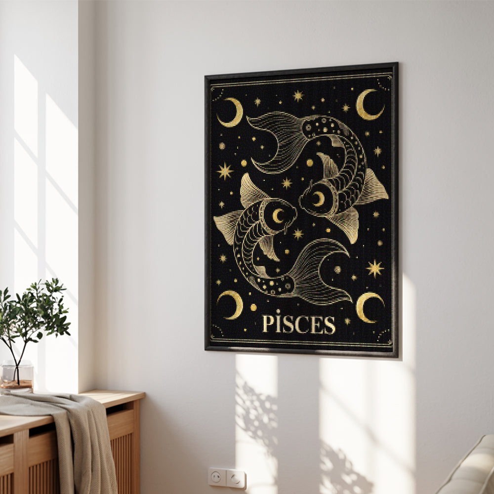 Diamantmaleri - Stjernetegn - Fiskene