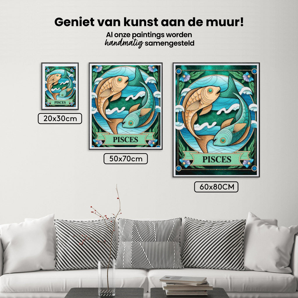 Diamantmaleri - Stjernetegn - Fiskene