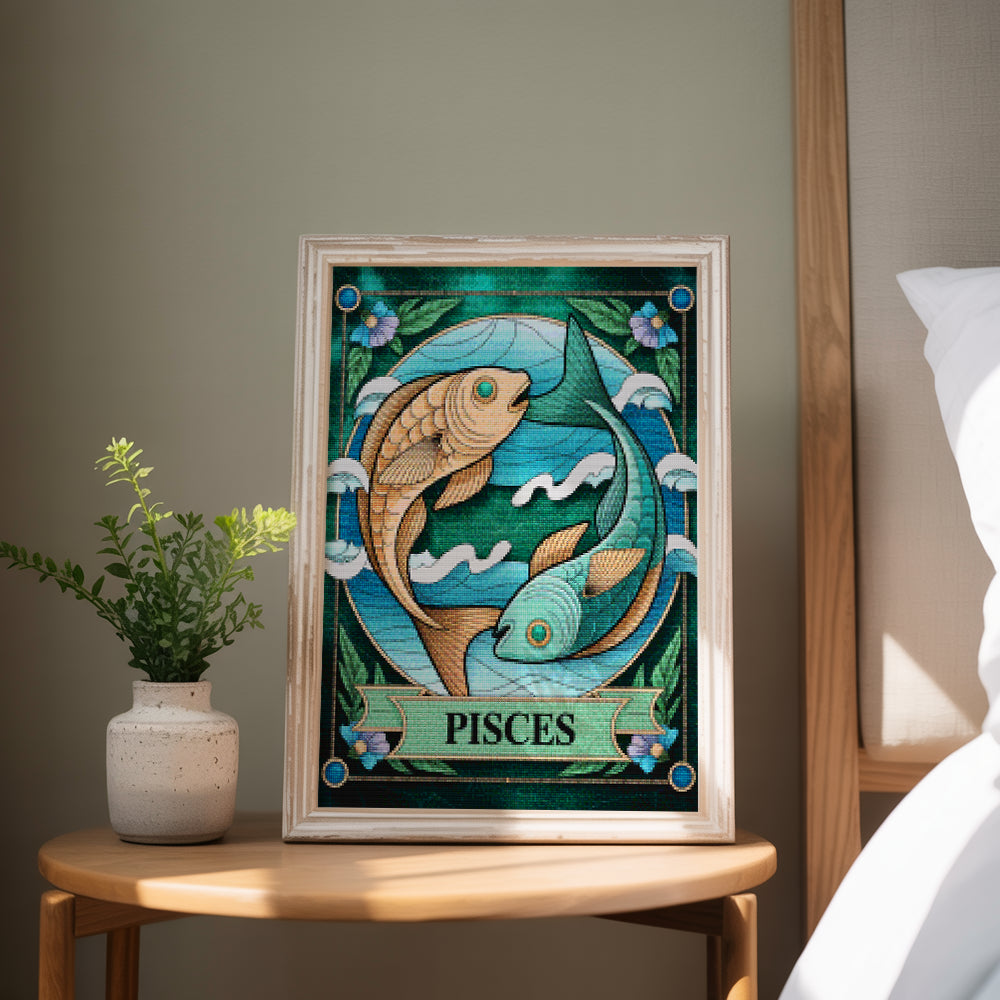 Diamantmaleri - Stjernetegn - Fiskene