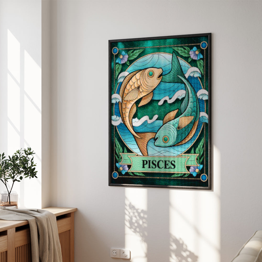 Diamantmaleri - Stjernetegn - Fiskene