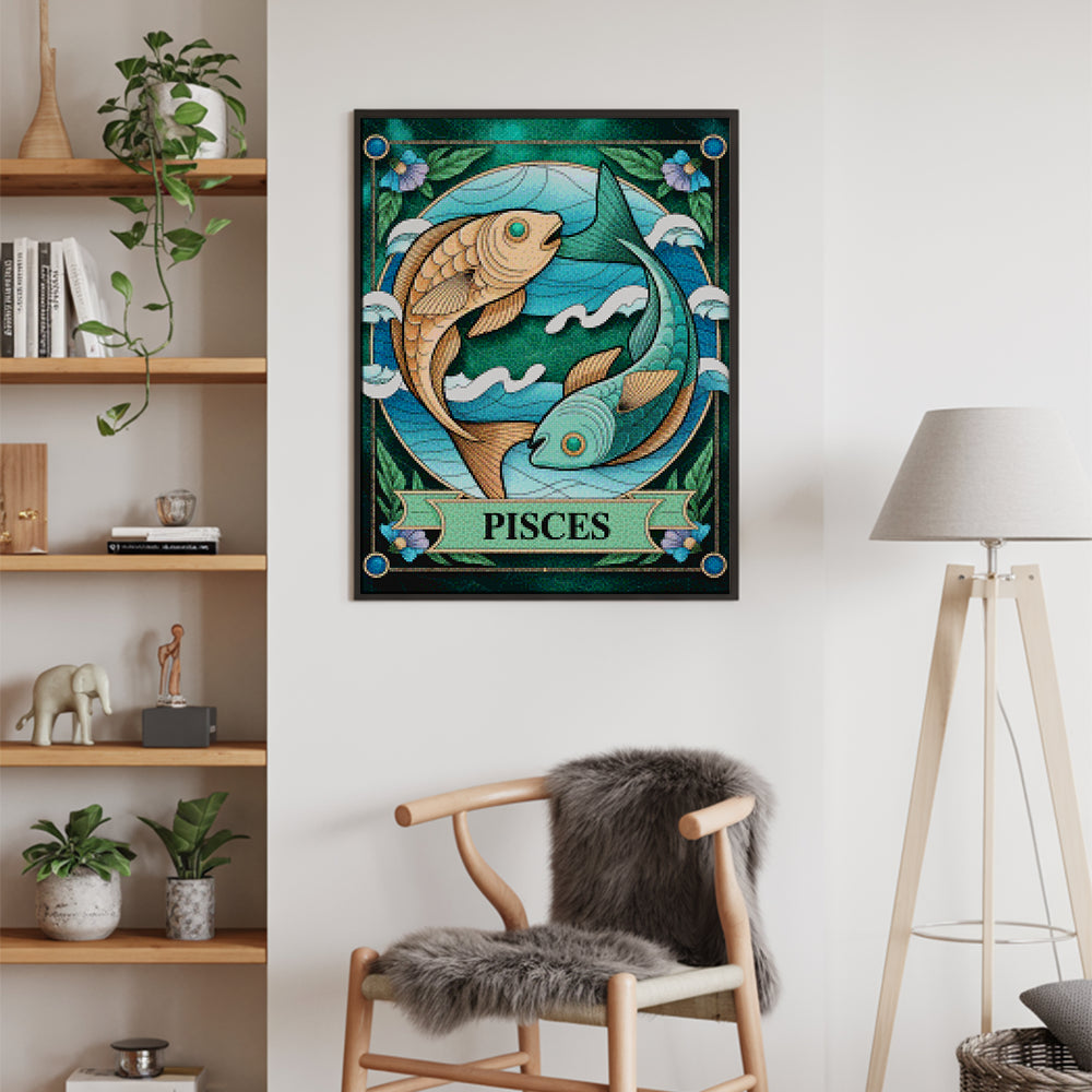 Diamantmaleri - Stjernetegn - Fiskene