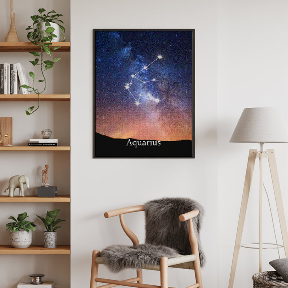 Diamantmaleri - Stjernetegn - Vandmanden