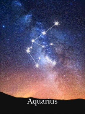 Diamantmaleri - Stjernetegn - Vandmanden