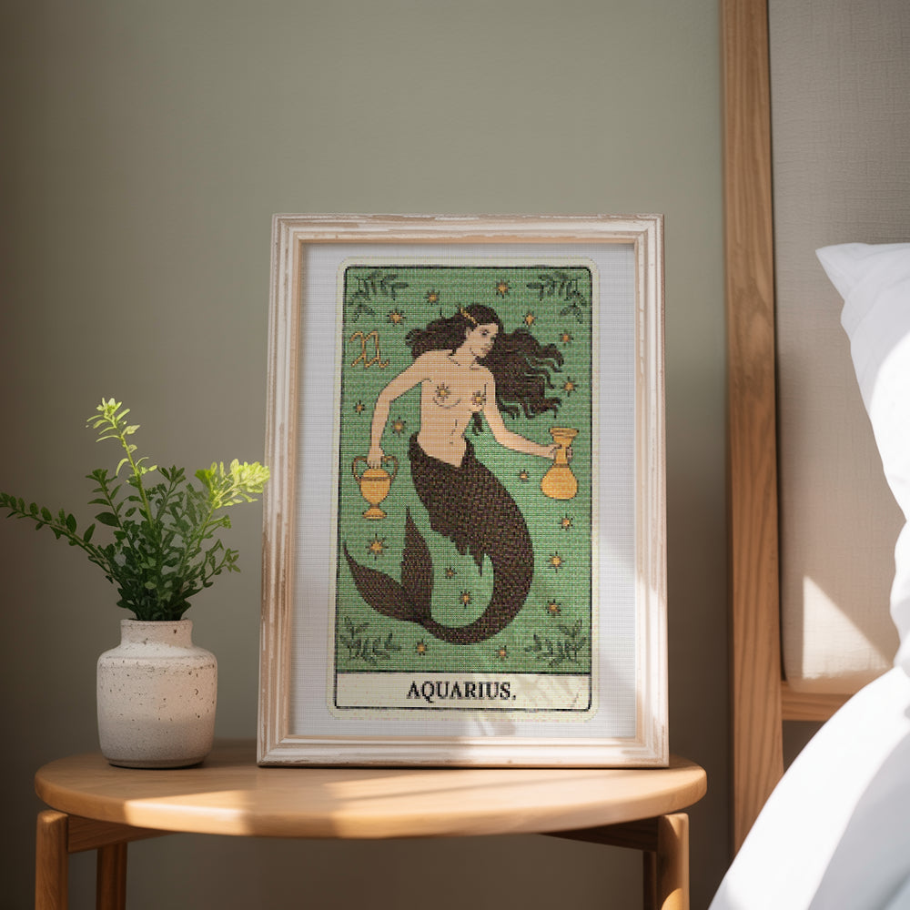 Diamantmaleri - Stjernetegn - Vandmanden