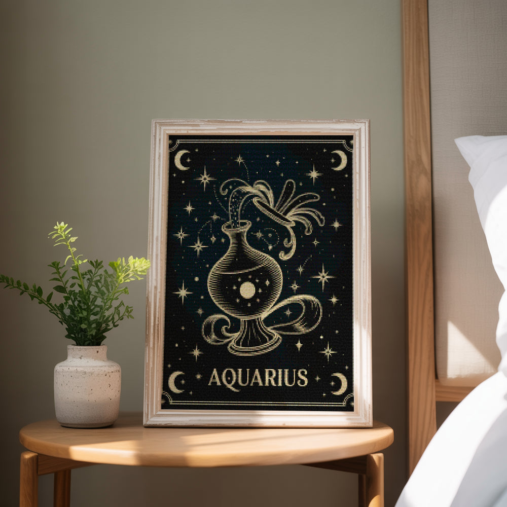 Diamantmaleri - Stjernetegn - Vandmanden