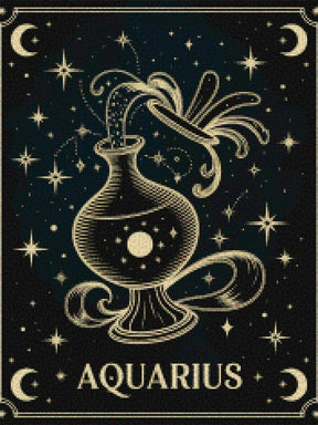 Diamantmaleri - Stjernetegn - Vandmanden