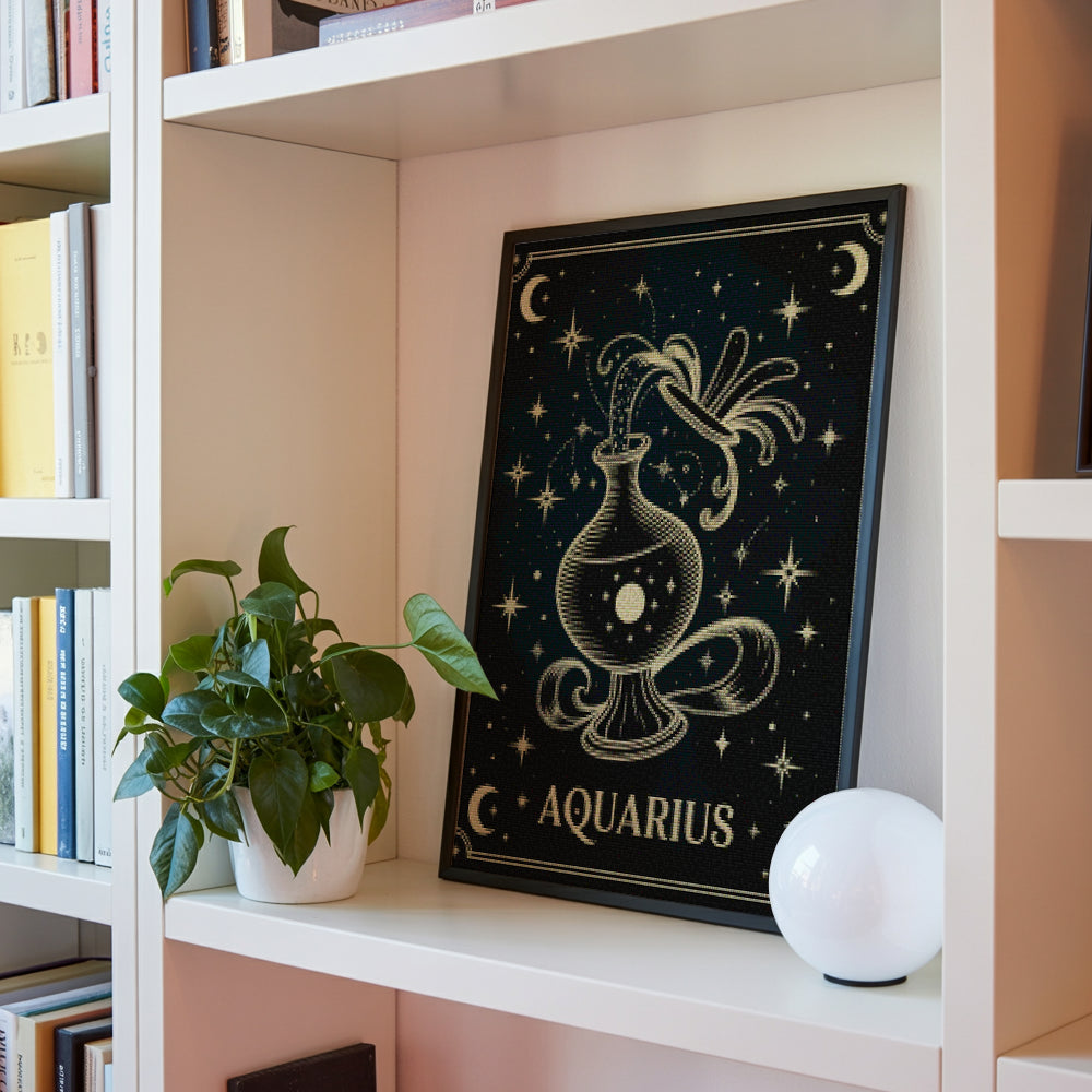 Diamantmaleri - Stjernetegn - Vandmanden