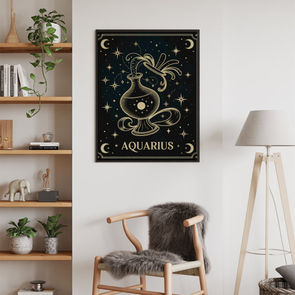 Diamantmaleri - Stjernetegn - Vandmanden