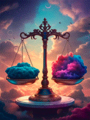 Diamantmaleri - Stjernetegn - Vægten