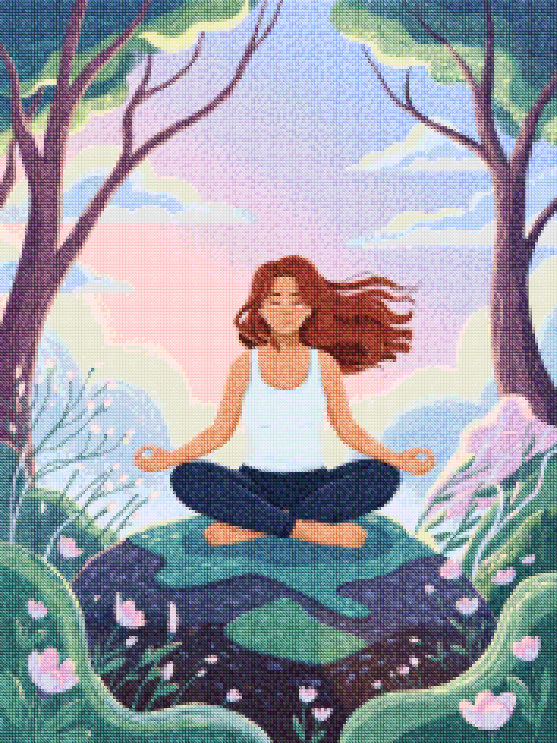 Diamantmaleri - Stilhed i blomst